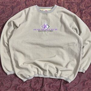 90s Hoosier Racing Tire Embroidered Boxy Crewneck